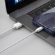 USB Кабель Baseus Simple Wisdom Data Cable Kit USB to Lightning 2.4A (2ШТ / Set) 1.5m White TZCALZJ-02