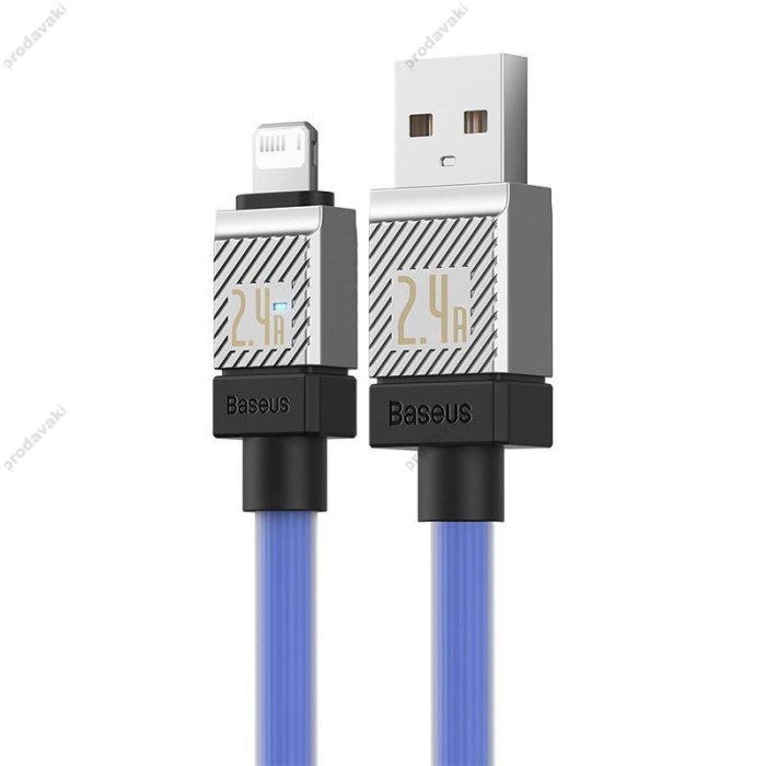 USB кабель Baseus CoolPlay Series Fast Charging Cable USB to Lightning 2.4A 2m Blue CAKW000503