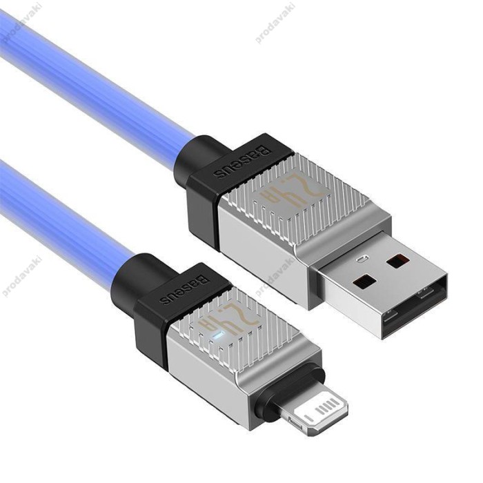 USB кабель Baseus CoolPlay Series Fast Charging Cable USB to Lightning 2.4A 2m Blue CAKW000503