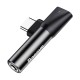 Аудіоадаптер перехідник BASEUS L41 Type-C Male to Type-C/AUX(3,5) Female Black CATL41-01 Чорний