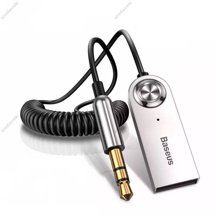 Автомобільний Bluetooth адаптер Baseus BA01 BT USB to AUX cable Black CABA01-01