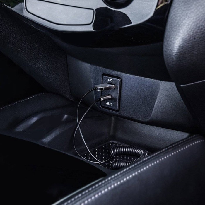 Автомобільний Bluetooth адаптер Baseus BA01 BT USB to AUX cable Black CABA01-01