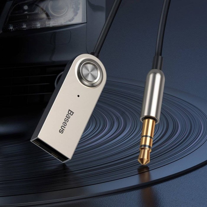 Автомобільний Bluetooth адаптер Baseus BA01 BT USB to AUX cable Black CABA01-01