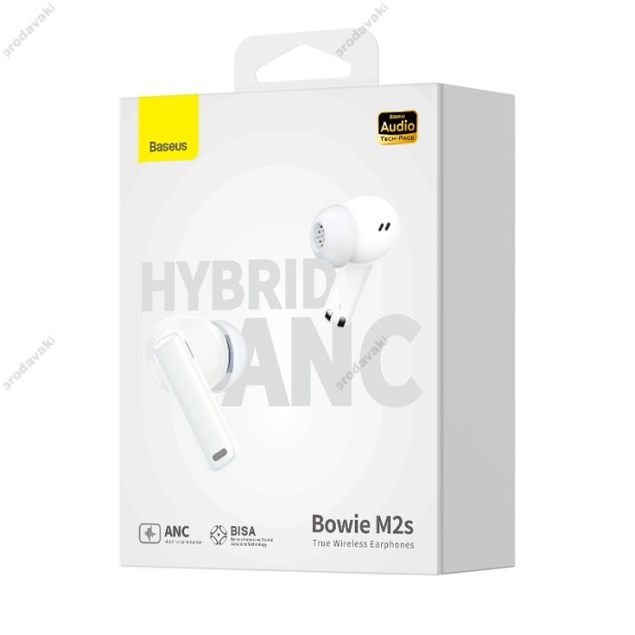Бездротові Bluetooth навушники Baseus Bowie M2s True Wireless Earphones BT 5.3 White NGTW350102