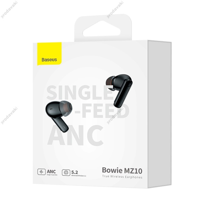 Бездротові Bluetooth навушники Baseus Bowie MZ10 True Wireless Earphones BT 5.2 Black NGTW340001
