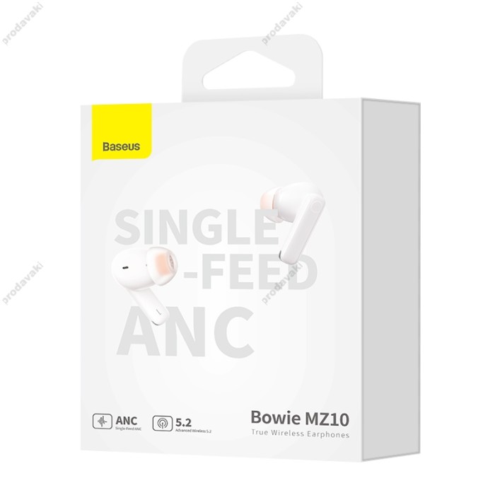 Бездротові Bluetooth навушники Baseus Bowie MZ10 True Wireless Earphones BT 5.2 White NGTW340102