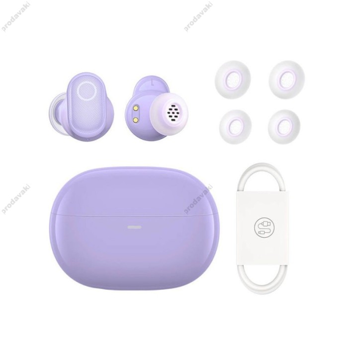 Бездротові Bluetooth навушники Baseus Bowie WM05 True Wireless Earphones BT 5.2 Purple NGTW000105