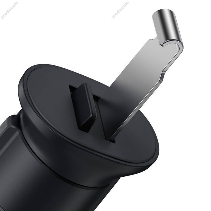 Автомобільний тримач Baseus Metal Age Ⅱ Gravity Car Mount (Air Outlet Version) Dark Grey SUJS000013