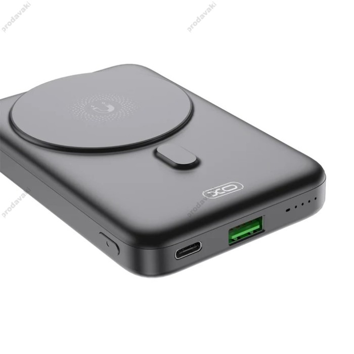 Повербанк портативний акумулятор Power bank XO PR211 MagSafe магнітний 22.5W 10000 mAh Black