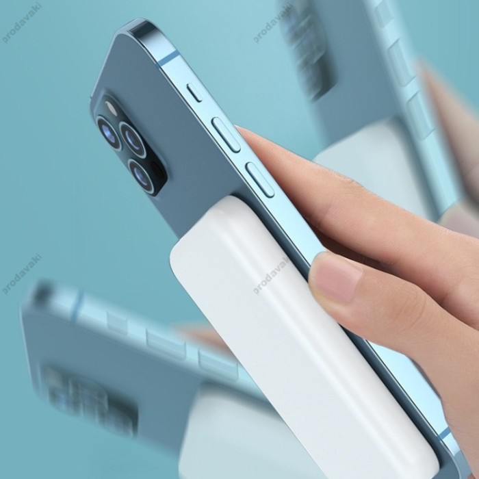 Повербанк портативний акумулятор Power bank XO PR212 MagSafe магнітний 15W 5000 mAh White