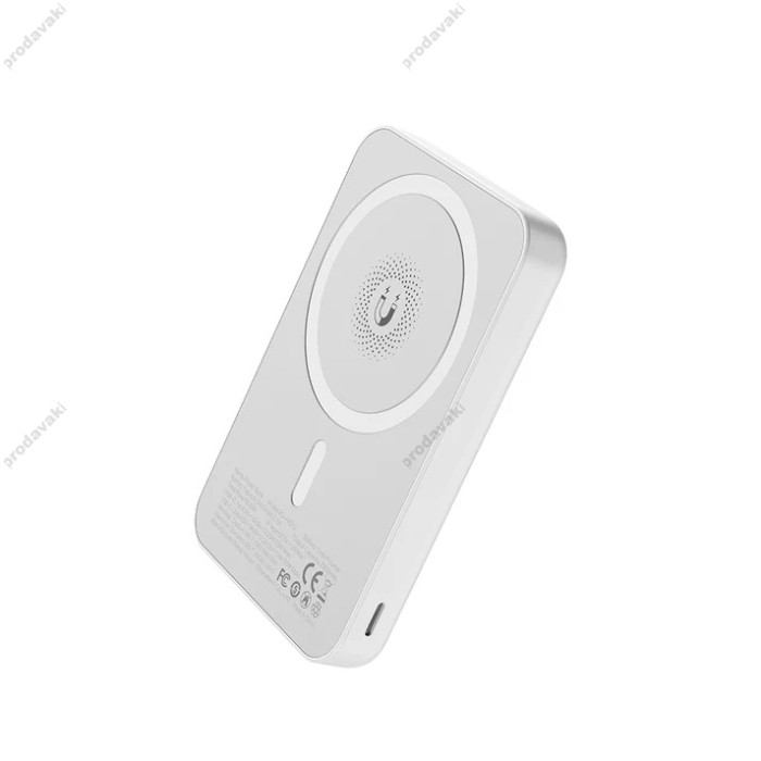 Повербанк портативний акумулятор Power bank XO PR212 MagSafe магнітний 15W 5000 mAh White