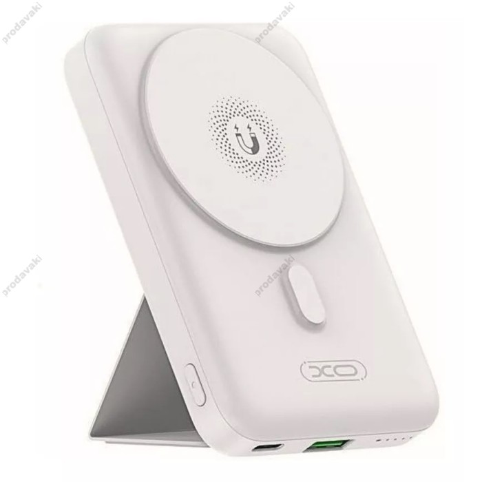 Повербанк портативний акумулятор Power bank XO PR211 MagSafe магнітний 22.5W 10000 mAh White