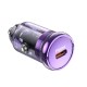 Автомобільний зарядний пристрій HOCO Z53 Sight single port PD30W Transparent Purple