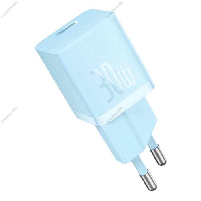 Мережевий зарядний пристрій Baseus GaN5 Fast Charger (mini) 30W Blue CCGN070603