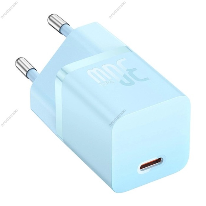 Мережевий зарядний пристрій Baseus GaN5 Fast Charger (mini) 30W Blue CCGN070603
