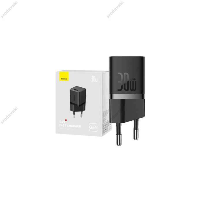 Мережевий зарядний пристрій Baseus GaN5 Fast Charger (mini) 30W Black CCGN070401