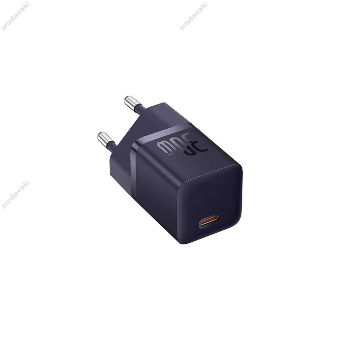 Мережевий зарядний пристрій Baseus GaN5 Fast Charger (mini) 30W Purple CCGN070705