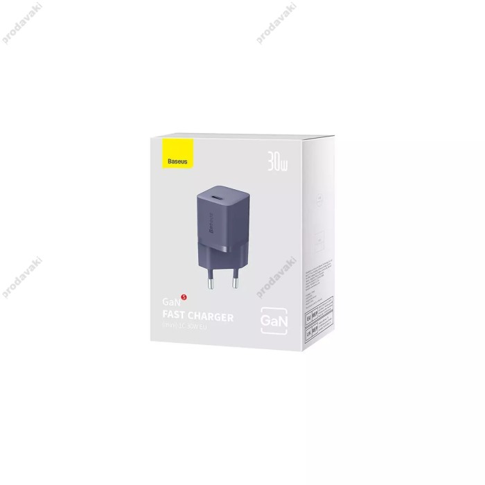 Мережевий зарядний пристрій Baseus GaN5 Fast Charger (mini) 30W Purple CCGN070705