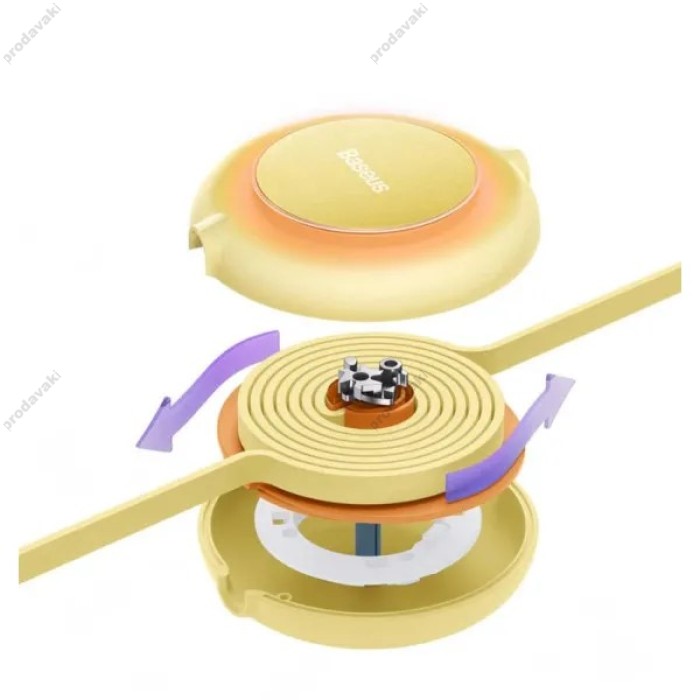 Кабель USB PD Baseus Bright Mirror 2 Series 3-in-1 USB to M+L+C 3.5A 1.1m Yellow CAMJ010011