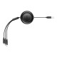 Кабель USB PD Baseus Bright Mirror 2 Series 3-in-1 USB to M+L+C 3.5A 1.1m Black CAMJ010001