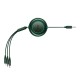 Кабель USB PD Baseus Bright Mirror 2 Series 3-in-1 USB to M+L+C 3.5A 1.1m Green CAMJ010006