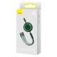 Кабель USB PD Baseus Bright Mirror 2 Series Retractable 3-in-1 USB to M+L+C 66W 1.1m Green CAMJ010106