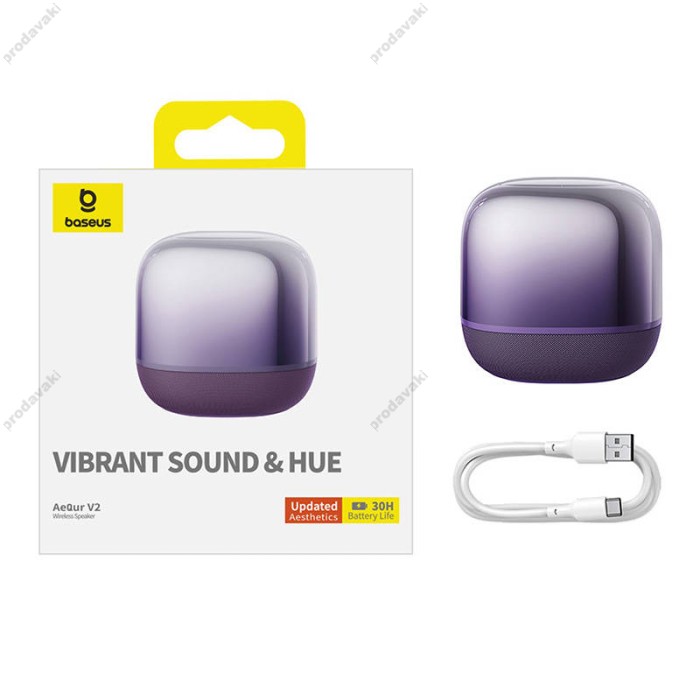 Портативна колонка Bluetooth Baseus AeQur V2 Wireless Speaker 5W Midnight Purple (A20056200521-00)