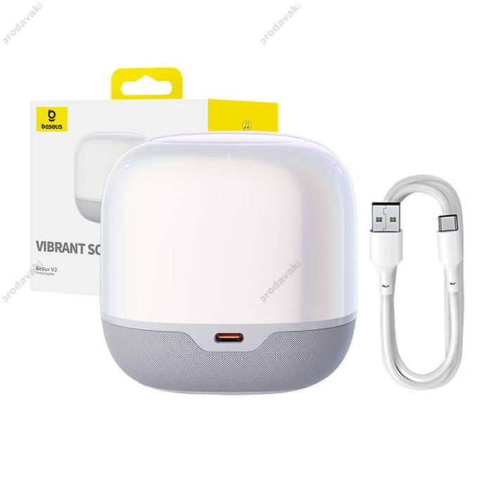 Портативна колонка Bluetooth Baseus AeQur V2 Wireless Speaker 15W Moon White (A20050500211-00)