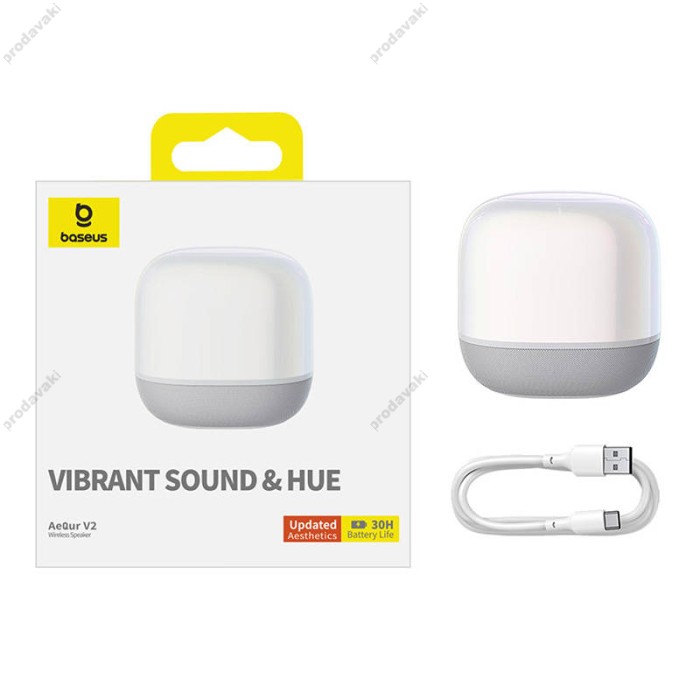 Портативна колонка Bluetooth Baseus AeQur V2 Wireless Speaker 15W Moon White (A20050500211-00)
