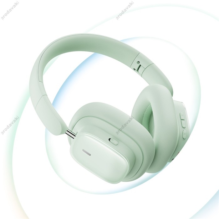 Бездротові Bluetooth навушники Baseus Bowie H1i Noise-Cancellation Wireless Headphones Natural Green A00050402633-00