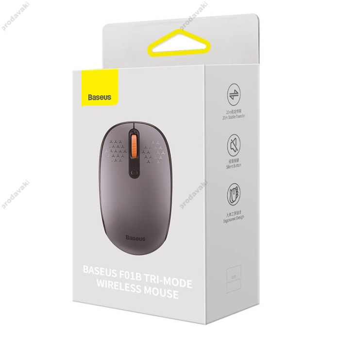 Комп'ютерна мишка Baseus F01B Tri-Mode Wireless Mouse Frosted Gray B01055503833-00