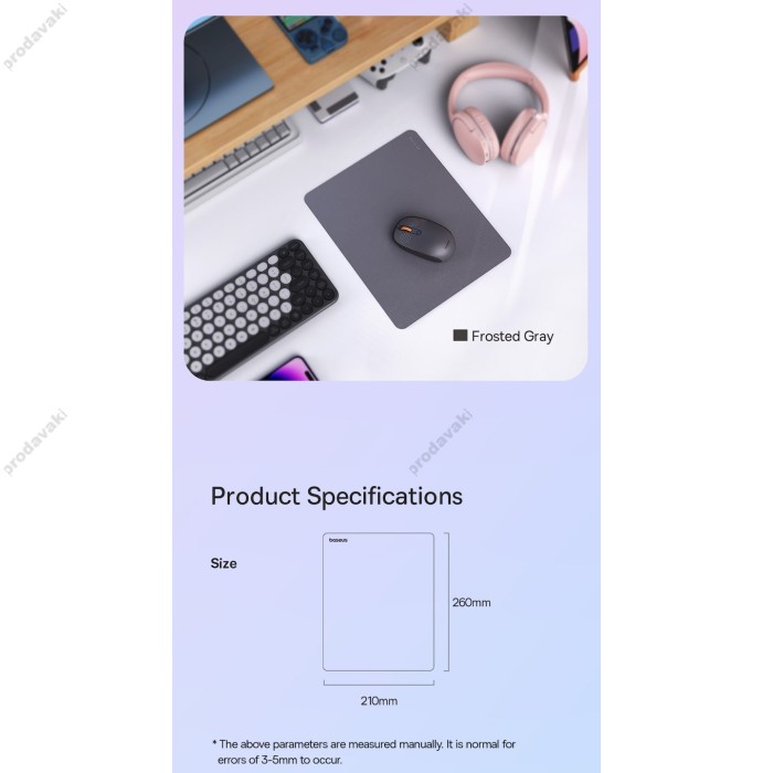 Килимок для мишки Baseus Mouse Pad Baby Pink B01055504411-00