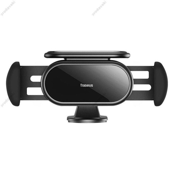 Автомобільний тримач із бездротовою зарядкою Baseus Steel Cannon pro Solar Electric Car Mount Black SUGP010001