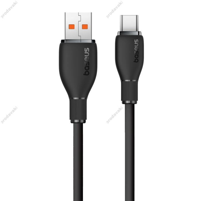 Кабель Baseus Pudding Series Fast Charging Cable USB to Type-C 100W 6A 1.2m Black P10355703111-00