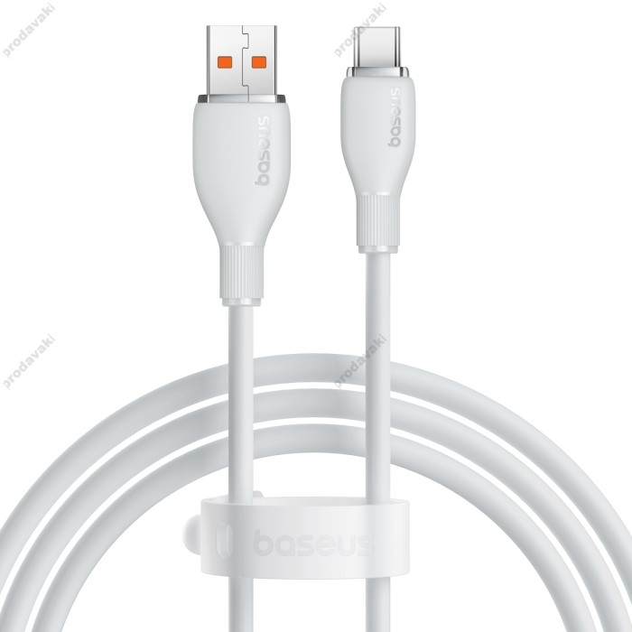 Кабель Baseus Pudding Series Fast Charging Cable USB to Type-C 100W 6A 2m White P10355703221-01