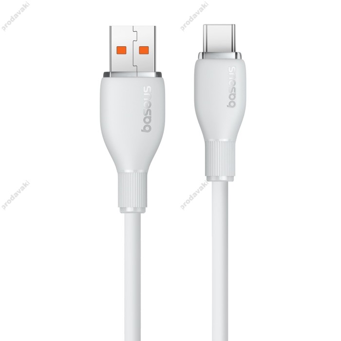 Кабель Baseus Pudding Series Fast Charging Cable USB to Type-C 100W 6A 2m White P10355703221-01