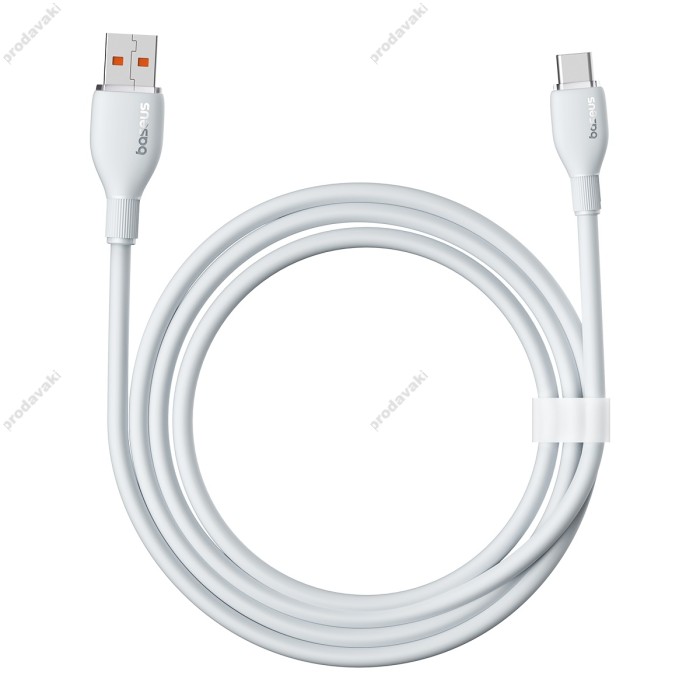 Кабель Baseus Pudding Series Fast Charging Cable USB to Type-C 100W 6A 2m White P10355703221-01
