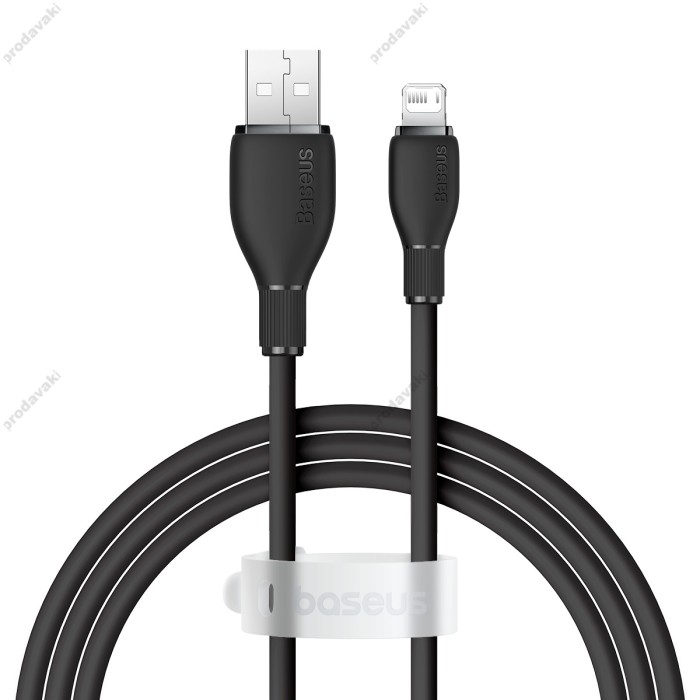 Кабель USB Baseus Pudding Series Fast Charging Cable USB to Lightning Iphone 2.4A 1.2m Black P10355700111-00