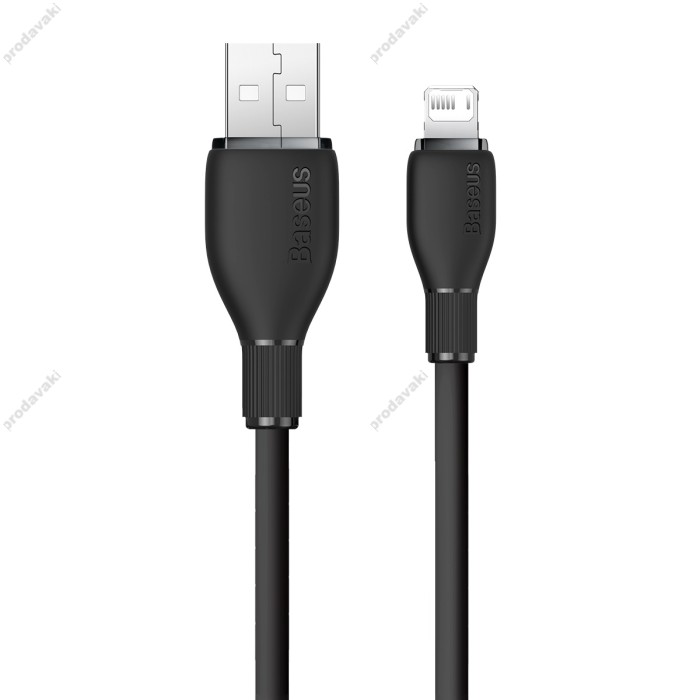 Кабель USB Baseus Pudding Series Fast Charging Cable USB to Lightning Iphone 2.4A 1.2m Black P10355700111-00