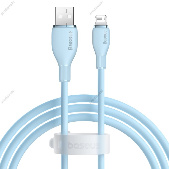 Кабель USB Baseus Pudding Series Fast Charging Cable USB to Lightning Iphone 2.4A 1.2m Blue P10355700311-00