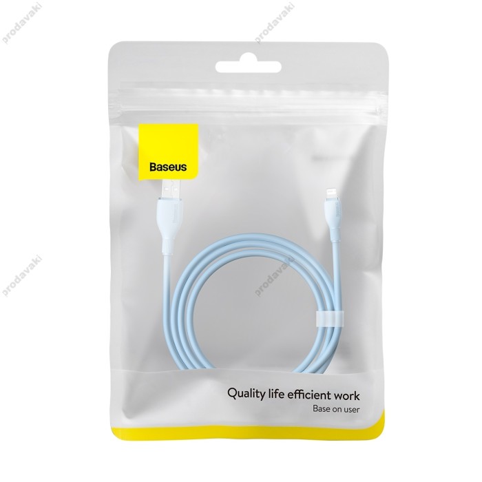 Кабель USB Baseus Pudding Series Fast Charging Cable USB to Lightning Iphone 2.4A 1.2m Blue P10355700311-00