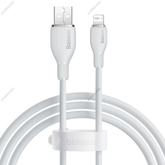 Кабель USB Baseus Pudding Series Fast Charging Cable USB to Lightning Iphone 2.4A 2m White P10355700221-01