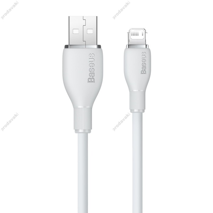Кабель USB Baseus Pudding Series Fast Charging Cable USB to Lightning Iphone 2.4A 2m White P10355700221-01