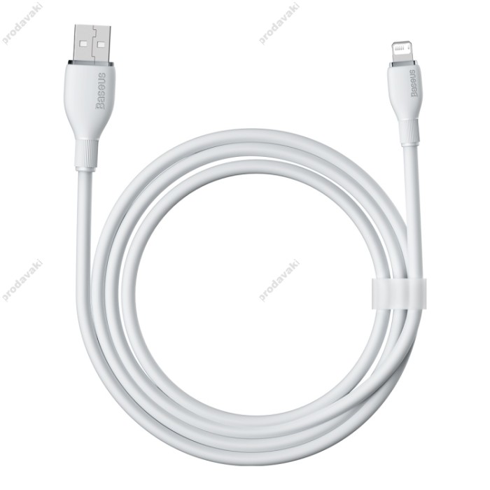 Кабель USB Baseus Pudding Series Fast Charging Cable USB to Lightning Iphone 2.4A 2m White P10355700221-01