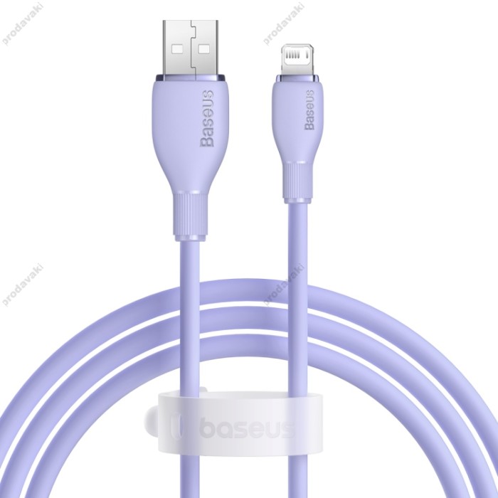 Кабель USB Baseus Pudding Series Fast Charging Cable USB to Lightning Iphone 2.4A 1.2m Purple P10355700511-00