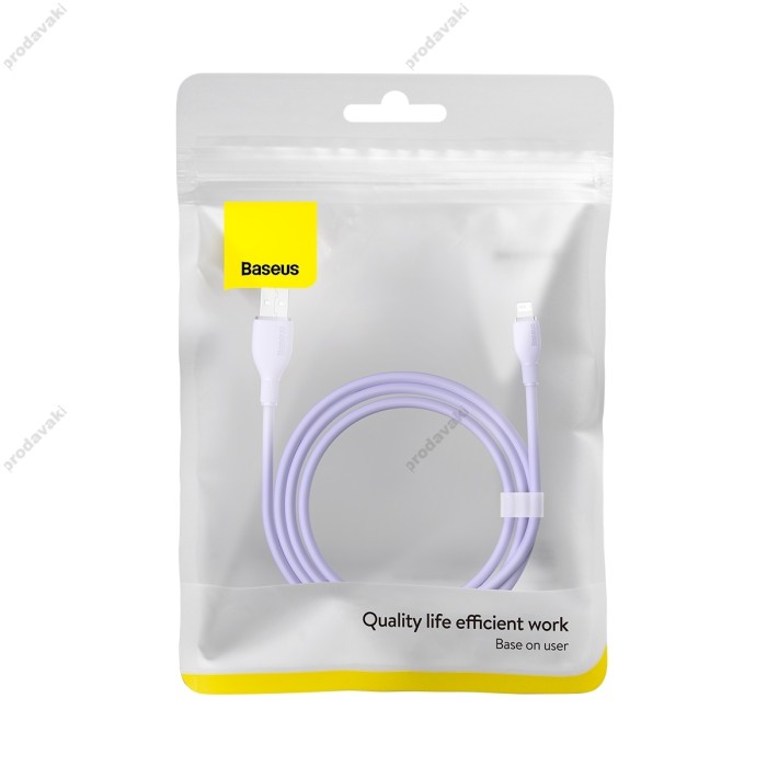 Кабель USB Baseus Pudding Series Fast Charging Cable USB to Lightning Iphone 2.4A 1.2m Purple P10355700511-00