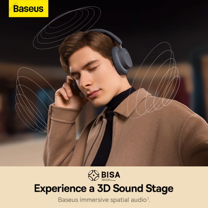 Бездротові Bluetooth навушники BASEUS Bowie D05 Wireless Headphones Black A00024601113-00