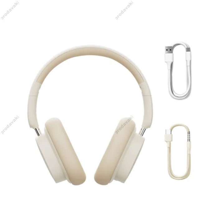 Бездротові Bluetooth навушники BASEUS Bowie D05 Wireless Headphones BT5.3 Creamy-white NGTD020202