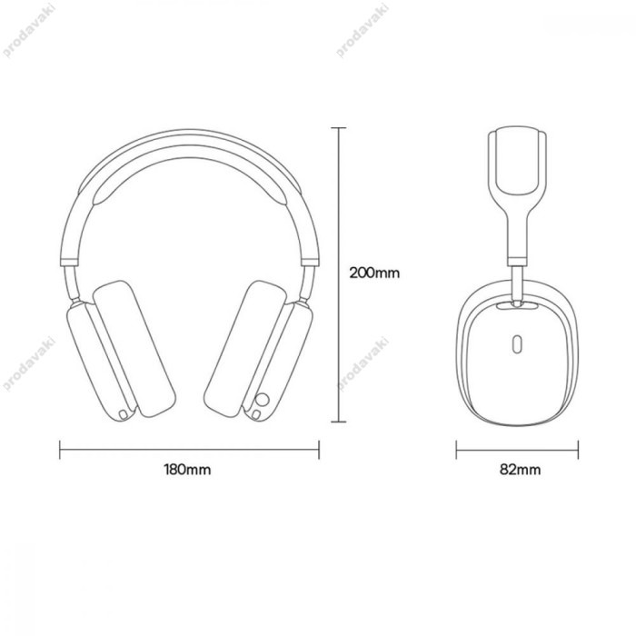 Бездротові Bluetooth навушники Baseus Bowie H2 Noise-Cancelling Wireless Headphone Grey NGTW260013
