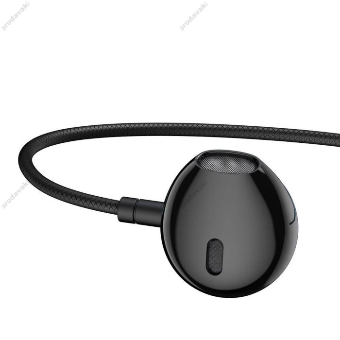 Дротові навушники Baseus H19 Encok Wired Earphone 3.5mm Black NGH19-01